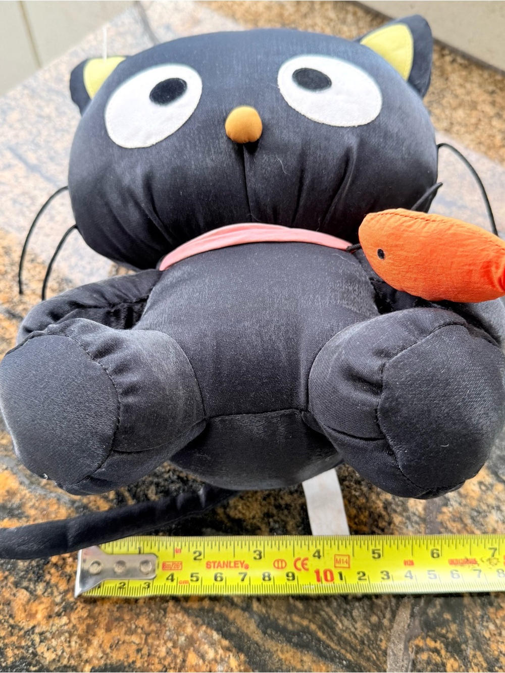 CHOCOCAT Vintage Black Plushie with Orange Fish - Picture 7 of 7